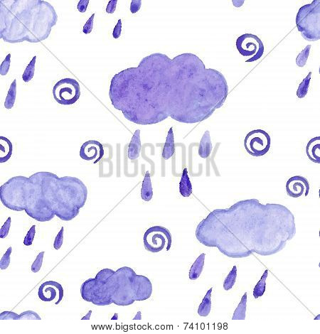 Hand paint  watercolor drops pattern