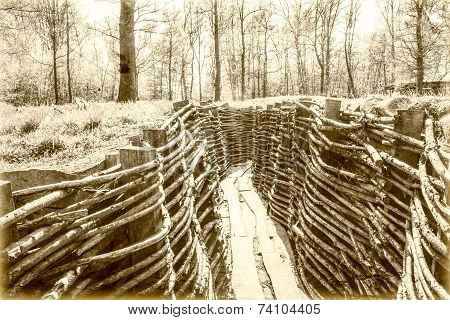 World War One Trench Belgium Flanders