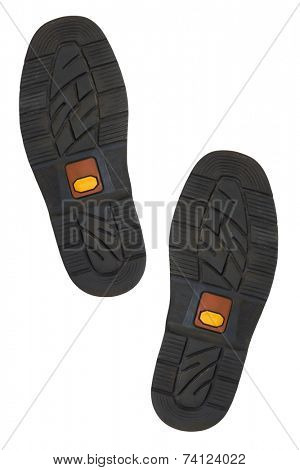 Bottom of shoes, isolated on white background