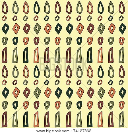Square seamless pattern from simple coloured shapes.