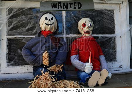 Wanted Halloween Monsters Gang