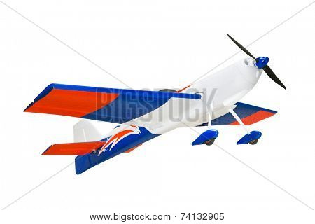 RC plane isolated on white background