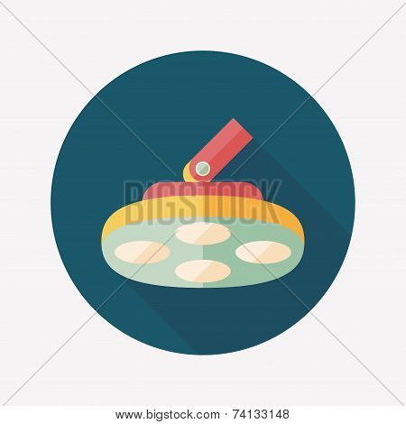 Operating Theatre Light Flat Icon With Long Shadow