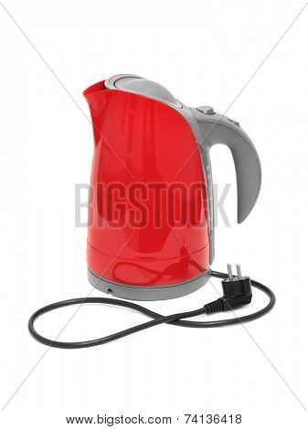 Electric kettle isolated on white background