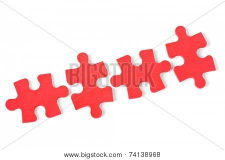 Pieces of puzzle isolated on white background