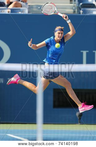 Two times Grand Slam champion Petra Kvitova during US Open 2014 first round match
