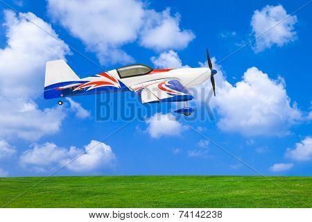 RC plane - on sky background
