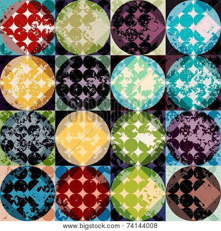 Grunge geometric pattern.