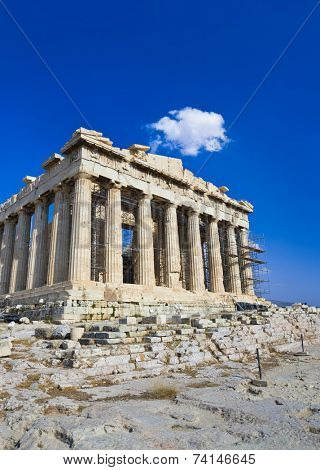 Parthenon temple in Acropolis at Athens, Greece - travel background