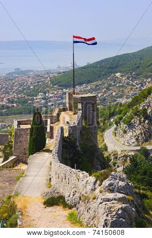 Old fort in Split, Croatia - architecture background