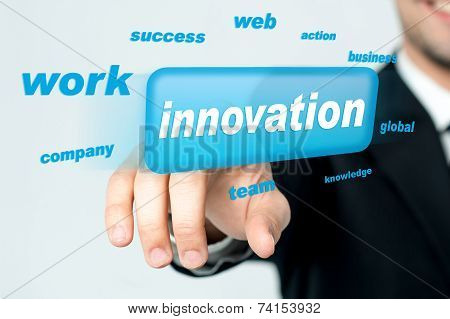 Hand Selecting Business Concept Pointing Interface