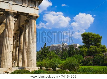 Ancient Agora at Athens, Greece - travel background