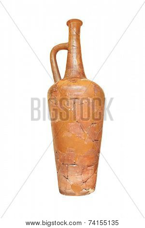 Vase in Museum of Anatolian Civilizations (Ankara Turkey) isolated on white background