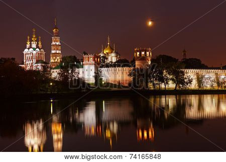 Novodevichiy convent in Moscow Russia - architecture background