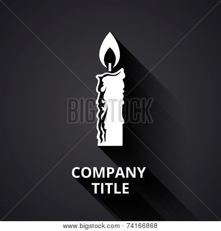 Modern candle logo