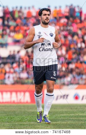 Sisaket Thailand-october 15: David Rochela Of Buriram Utd. In Action During A Training Ahead Thai Pr