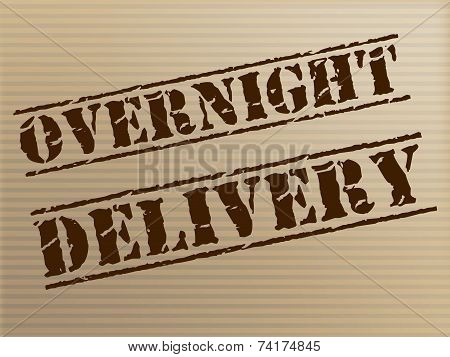 Overnight Delivery Indicates Next Day And Courier