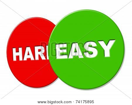 Easy Sign Means Easily Easiest And Message