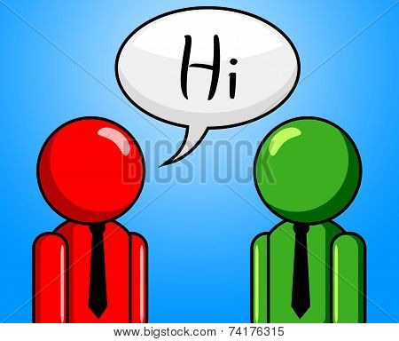 Hi Conversation Shows How Are You And Chinwag