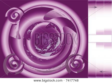 Баннер, визитки в фиолетовый цвет