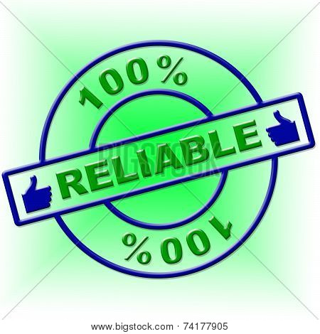 Hundred Percent Reliable Indicates Absolute Relying And Completely