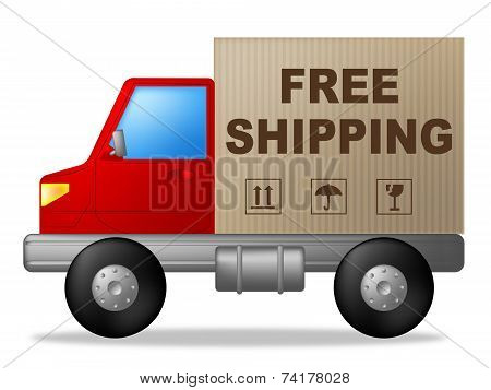 Free Shipping Shows Truck Postage And Delivering