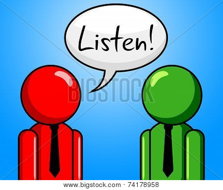 Listen Conversation Indicates Chit Chat And Chinwag