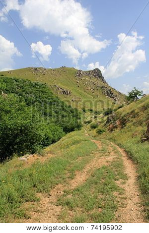 Rural road in the mountains