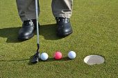 setzen Golfbälle