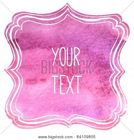 text frame with watercolor background