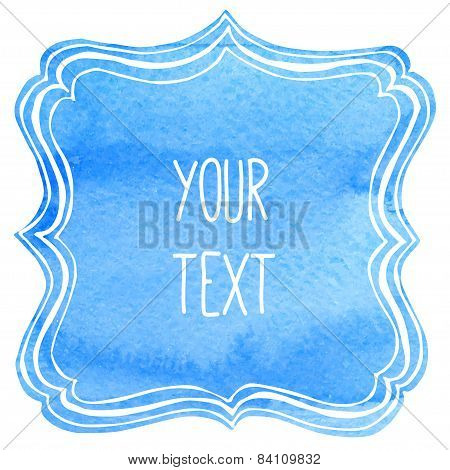 text frame with watercolor background