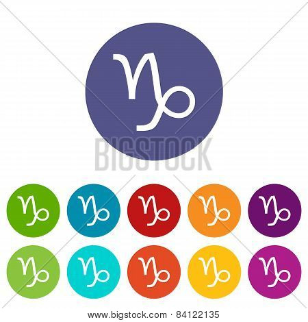 Capricorn flat icon