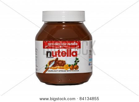 London,uk - March 4Th 2015: A 750G  Jar Of Nutella Hazelnut Spread Made By Ferrero.