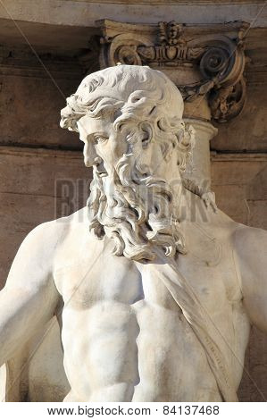 Oceanus in the Trevi Fountain