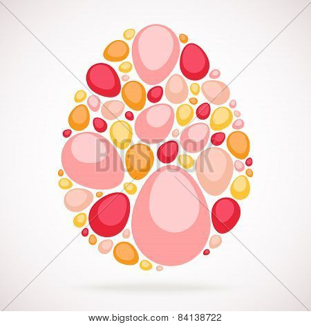 Easter cute mosaic colorful egg