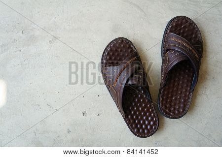 shoe sandal relax beach cement