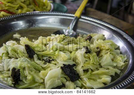 Thai Food Street Vendor Curry Basil Herbs Concept