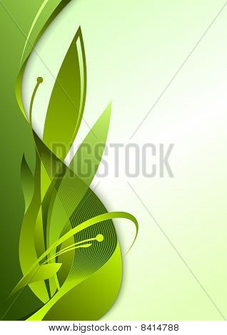 Modèle floral vert