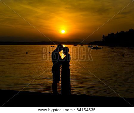 Couple In Love Enjoying Romantic Evening