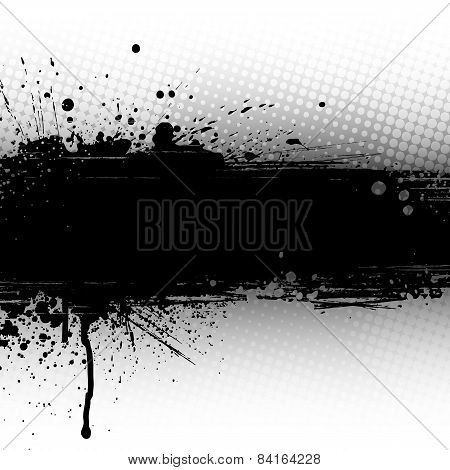 Splattered Black Banner