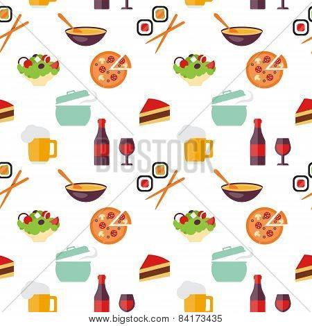 Seamless restaurant pattern