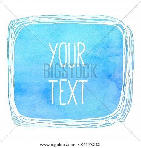 text frame with watercolor background