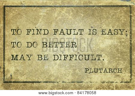 Find Fault Plutarch