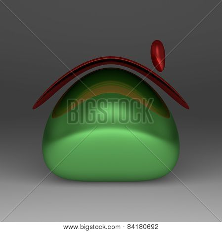 Green Roundish Cottage