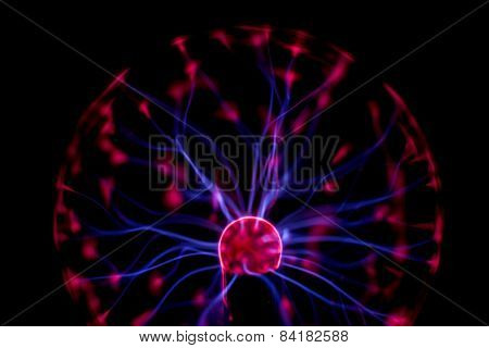 Plasma Static Electricity on a Tesla Sphere