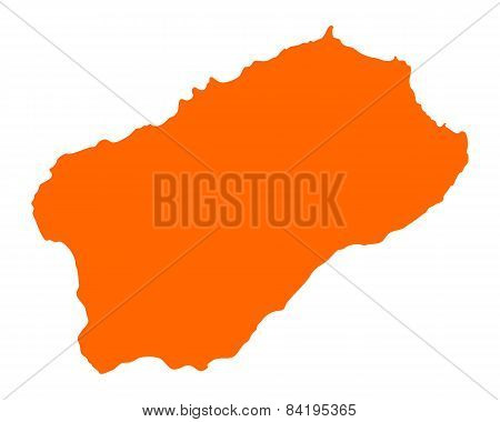 Map Of Santo Antao