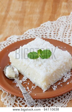 Sweet Couscous (tapioca) Pudding (cuscuz Doce) With Coconut
