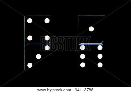 Two Vintage Dominoes With Equal Value Representing Status Quo