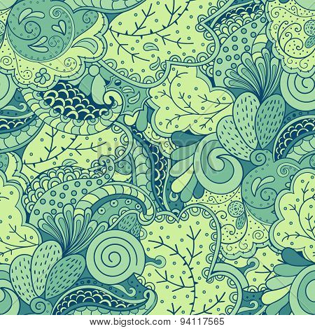 Seamless colored pattern tracery handmade Natural