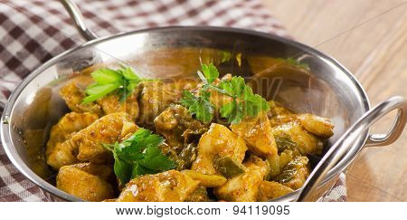 Chicken Curry In A Balti Dish